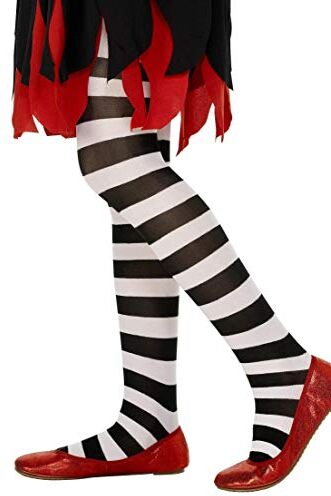 SMIFFYS Tights, Black & White, Age 6-12