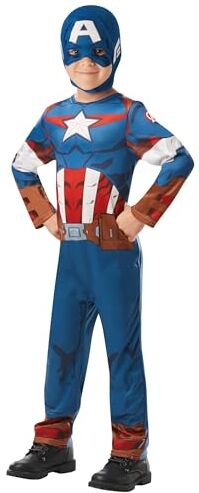 Rubie's , Costume ufficiale di Capitan America degli Avengers Marvel, per bambini, 2-3 anni, altezza 98 cm