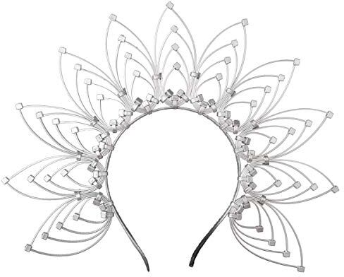 GRACEART Fascia per la Corona di Sunburst Halo Accessori per Capelli Costume da Festa (A-Argento)