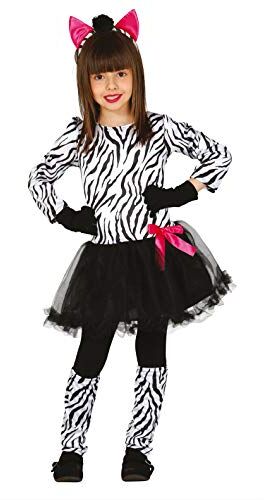 Fiestas GUiRCA Guirca Costume Zebra Bambina 7-9 anni, Bianco e Nero, 83230