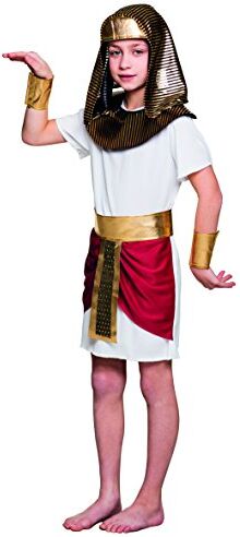 Boland - Faraone Tutankhamon Costume Bambino, Bianco/Oro, 7-9 anni,