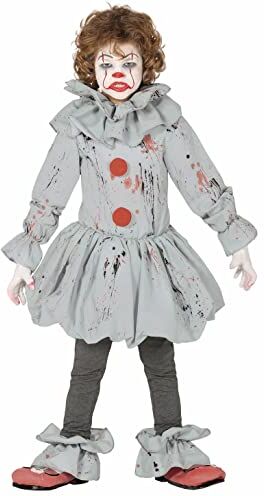 Fiestas GUiRCA Guirca- Costume Pagliaccio Assassino Killer IT Bambino 7/9 Anni, Colore Grigio e Rosso, 7 a 9,