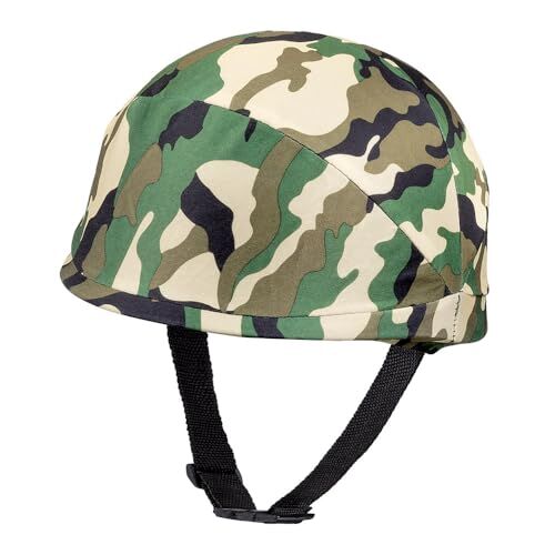 Boland 0 Casco militare mimetico per adulti, taglia regolabile, soldat, Army, costume, carnevale, feste a tema, Multicolore, Taglia Unica