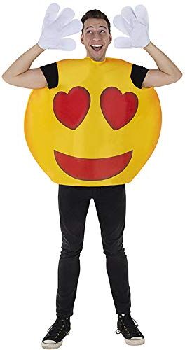 Dress Up America cuore sorridente emoji costume per adulti (adulti)