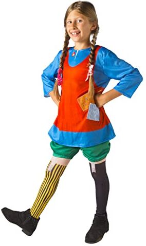 Ciao - Pippi Calzelunghe costume travestimento bambina originale Pippi Longstocking (Taglia 4-6 anni)