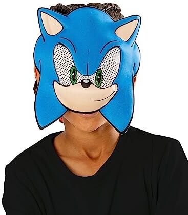 Rubie's Rubies Sonic Maschera Sonic per ragazzi e ragazze, ufficiale Sonic Sega, accessorio per travestimento per Halloween, Carnevale, Compleanno