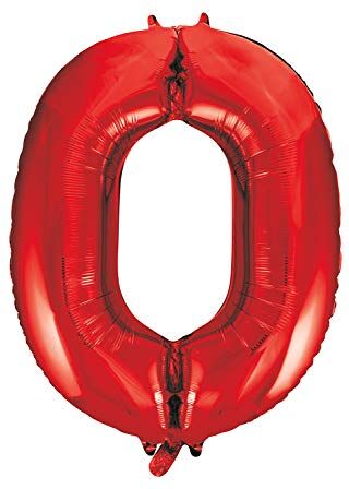 Unique Party  Palloncino Gigante Numero 0 86cm Rosso