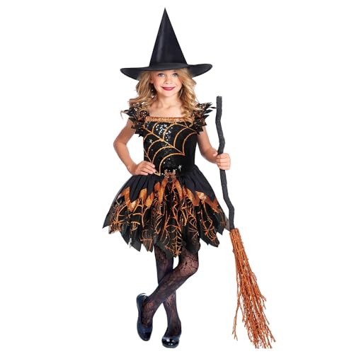amscan Costume da strega spettrale per ragazze di Halloween 8-10 anni
