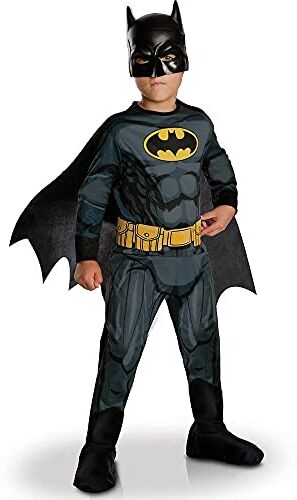 Rubie's DC Ufficiale, Costume Batman Nero e Giallo 7-8 Anni