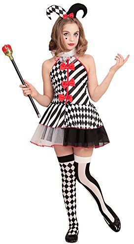 CARTOON Costume di carnevale, Arlecchina, travestimento, per bambini, halloween, feste a tema (4-5 a)