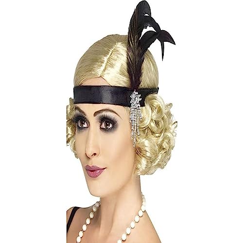 SMIFFYS Black Satin Charleston Headband