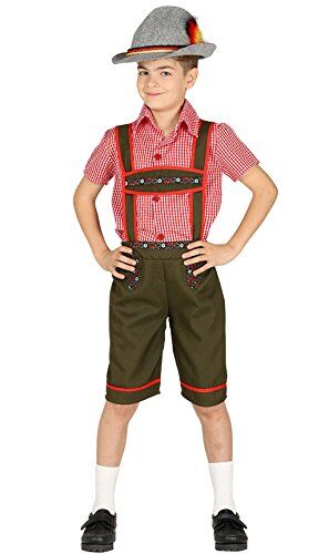 Fiestas GUiRCA Costume da Tirolese Axel per bambino M-(7/9 anni)