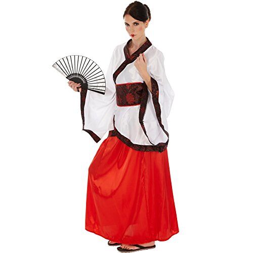 TecTake dressforfun Costume da Donna Asiatica   Kimono in Satin con Pratico Obi (XXL   No. 301024)