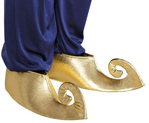 Boland Sovrascarpe Sultan in oro, 1 paio per adulti, copriscarpe per costumi di carnevale, accessori per costumi di carnevale, Halloween o JGA