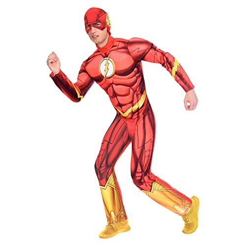amscan Costume classico da uomo Flash Warner Bros (), taglia M