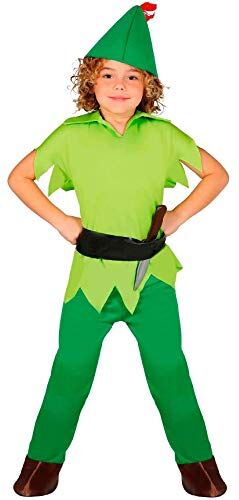 Fiestas GUiRCA Guirca Costume Arciere Peter Pan, Colore Verde, 3/4 Anni,