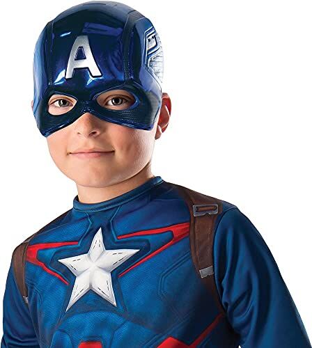 Rubie's 39217NS Marvel Avengers Capitan America Deluxe Maschera per bambini, accessorio per bambini, taglia unica