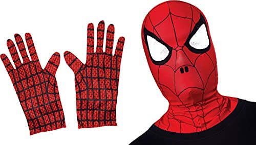 Marvel Kit con Passamontagna e Guanti, Motivo Spider-Man, Taglia Unica