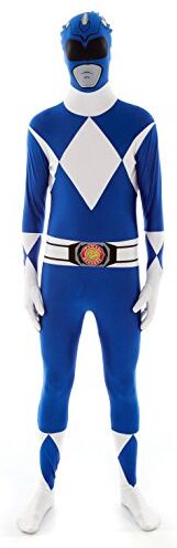 Morphsuits Costume per Travestimento da Power Rangers, Adulto, Taglia: XXL, Colore: Blu