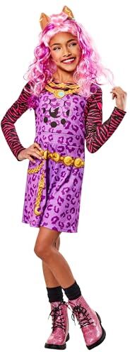 Rubie's Rubies Costume clawdeen classico per ragazze, vestito e fascia. Ufficiale Monster High, per carnevale, Natale, compleanni, feste e Halloween.