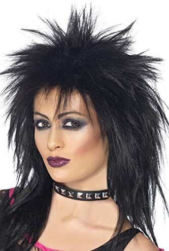 SMIFFYS Rock Diva Wig, Black