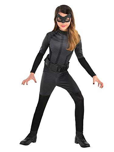 amscan - Costume Classico Warner Bros Catwoman per Bambini (8-10 Anni) Ragazze, Tinta Unita, Nero,