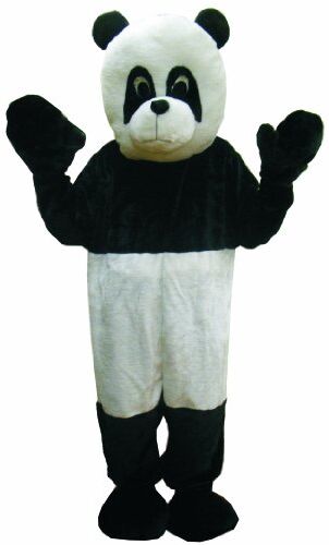 Dress Up America Dolce Panda Orso Mascotte Nero & Bianco Costume