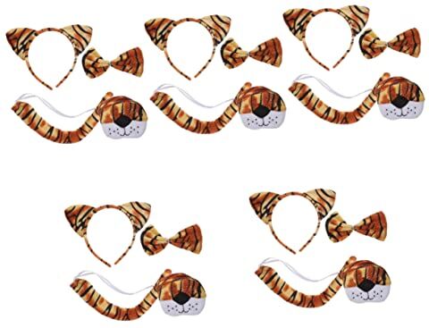 FRCOLOR 5 Set Naso Della Della Tigre Accessorio Per Costume Da Tigre Accessori Per Costumi Da Tigre Body Per Bambini Costume Animale Tessuto Trucco Piccoli Animali Bambino