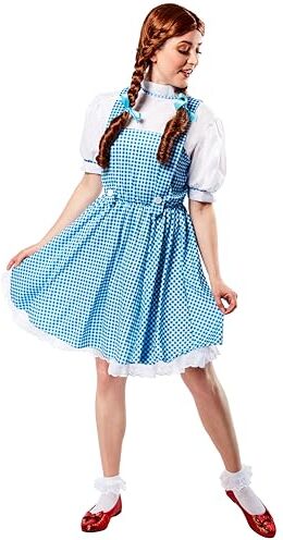 Rubie's Donne Mago di Oz Dorothy vestito e capelli fiocchi costume, Blu/bianco, Teenager