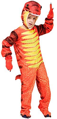 SEA HARE Costume da Dinosauro Per Bambini Costume in Maschera (Triceratopo/Tirannosauro/Stegosauro) (XS:3-4 Anni, Tyrannosaurus)