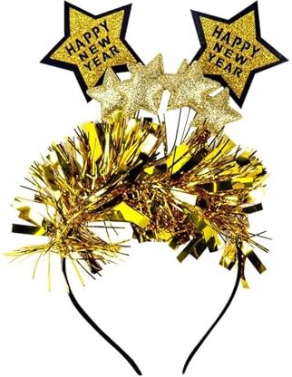 AUSUB Fasce di Natale, Festa di Capodanno Decorazione for foto di Natale Decorazione Fascia for Capodanno di Natale Accessori for cerchi for capelli con stelle glitter oro argento con paillettes,Accessori