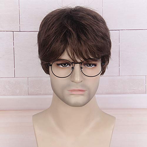 STfantasy Marrone Corti a strati Parrucche da Uomo Cosplay Harry Potter Parrucche Quotidiano Costume Party Carnevale