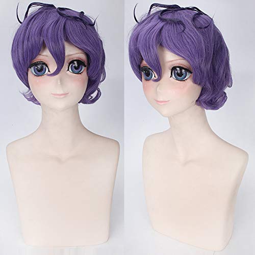 EQWR Halloween Fashion Christmas Party Dress Up Wig Ib Horror Museum Garry Curry Micro-Curl Cos Anime Wig 175