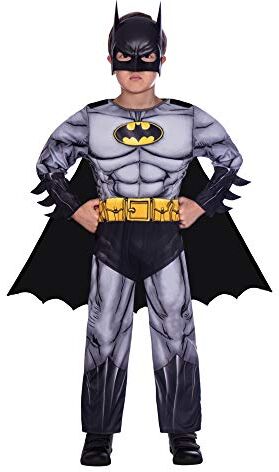 amscan Costume da Bambino Classico Warner Bros Batman Pequeño (4-6 Años)