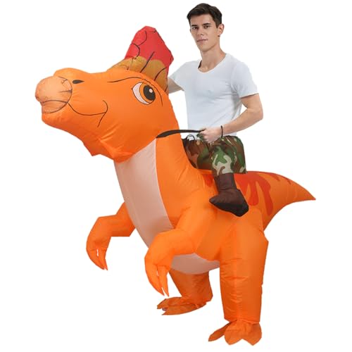 JASHKE Costume Dinosauro Adulto Costumi Gonfiabili Costume Halloween Dinosauro Adulti