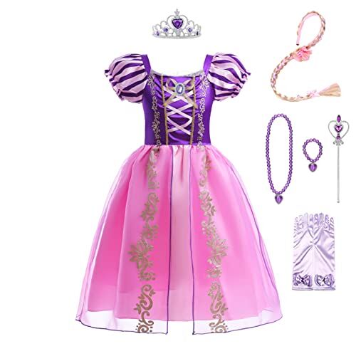 Lito Angels Costume da Principessa Rapunzel con Accessori per Bambina, Vestito da Festa di Compleanno, Taglia 13-14 Anni