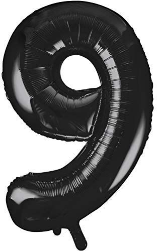 Unique Party  Palloncino Gigante Numero 9 86cm Nero