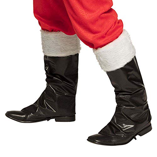 Boland – Scaldamuscoli a forma di Babbo Natale, colore bianco e nero, per scarpe e stivali, per costume di carnevale, feste a tema