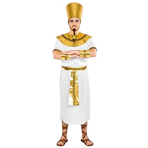 TecTake dressforfun Costume da uomo Faraone egizio   Comoda veste con bordure alle maniche   incl. bracciali, copricapo regale, cintura da allacciare in vita e collare (S   no. 300350)