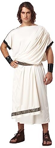 California Costumes Costume da uomo classico toga greco/romano per adulti, tinta unita, bianco, taglia unica