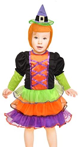 Ciao - Streghetta costume travestimento tutina baby (Taglia 1-2 anni) con cuffietta