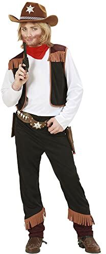 WIDMANN COWBOY" (shirt with vest, pants, bandana) (128 cm / 5-7 Years)