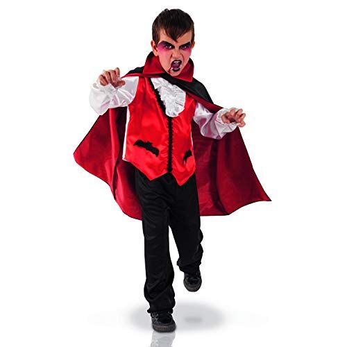 Rubie's Rubies Costume del Conte Dracula per bambino, Abito con camicia bianca, gilet, mantello e pantaloni, Rubies ufficiale per Halloween, S (3-4 anni)