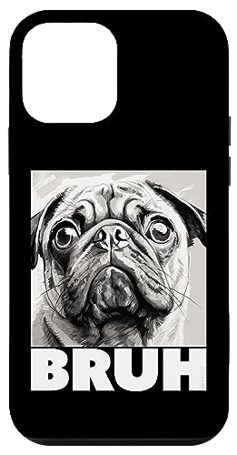 Funny Simple Pug Bruh Fashion Custodia per iPhone 12 mini Funny Pug dice "Bruh" Cute Dog Fashion