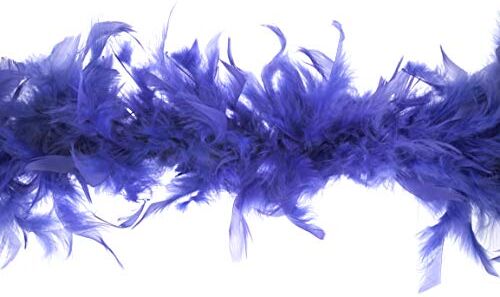 Trimits marabù Marabou-Costume da Boa con Piume per Feste, Festival, Orgoglio, Addio al Celibato, Halloween, Natale, Cotone, Viola, 1.8m x 12cm