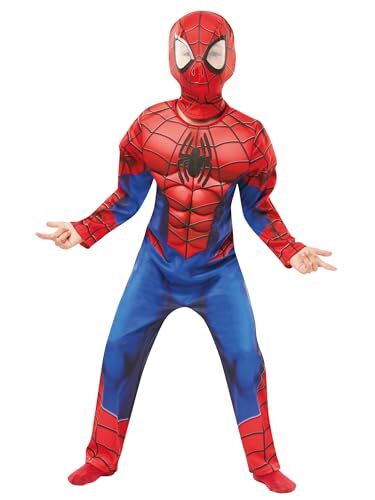 Rubie's Rubie' s 640841S Costume Spiderman Marvel Deluxe, Per Bambini e ragazzi, Rosso/Blu, Taglia S (3-4 anni)