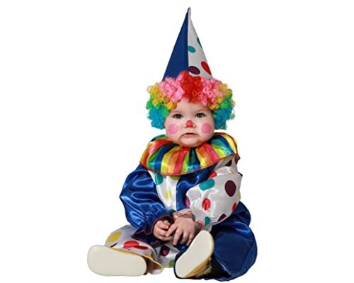 Atosa blue harlequin baby clown costume 6-12 months