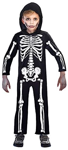 amscan (PKT) (9907090) Costume da bambino Skeleton (8-10yr)