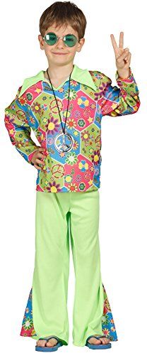 Fiestas GUiRCA Guirca- Disney Costume da Hippie Bambino 10/12 Anni, Multicolore, 10-12 (142-148 cm),