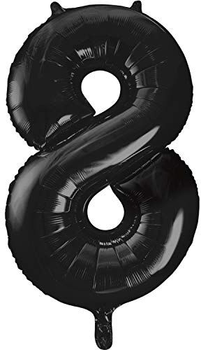 Unique Party  Palloncino Gigante Numero 8 86cm Nero